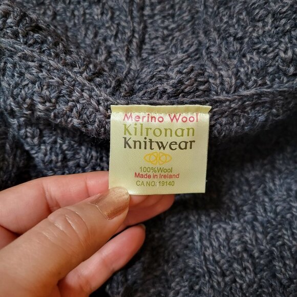 Kilronan Merino Wool Bell Sleeve Hooded Cardigan Sweater - Size XS - Picture 5 of 9